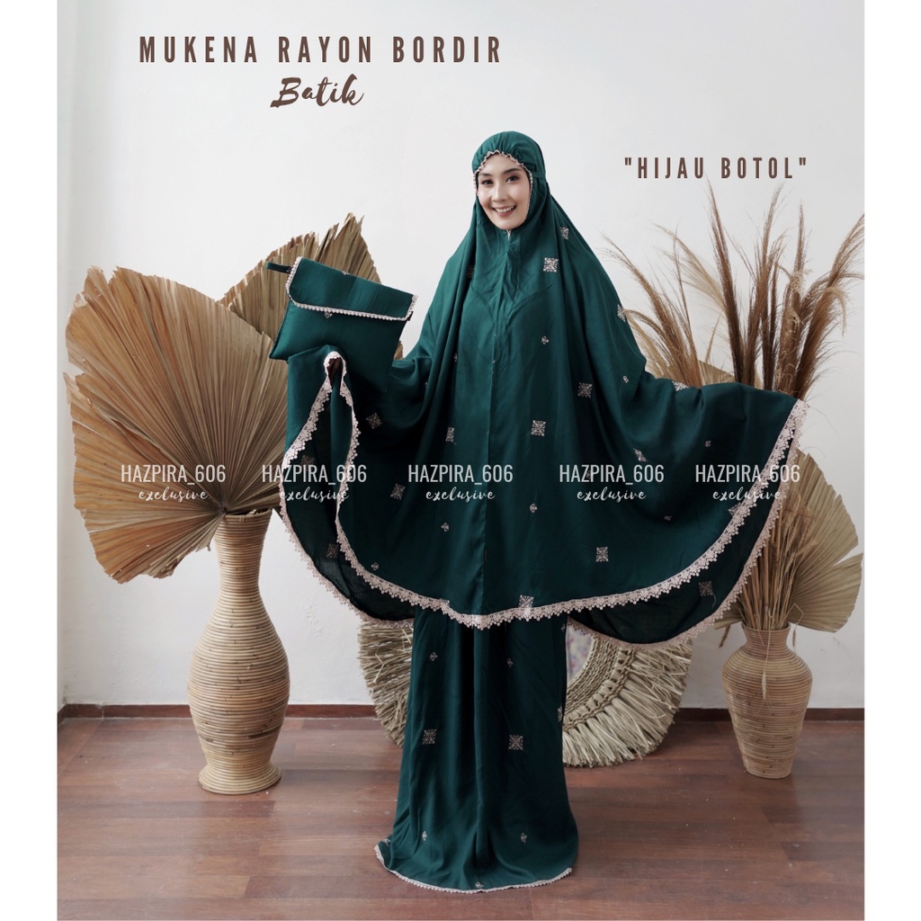 MUKENA DEWASA KATUN RAYON BORDIR BATIK JUMBO