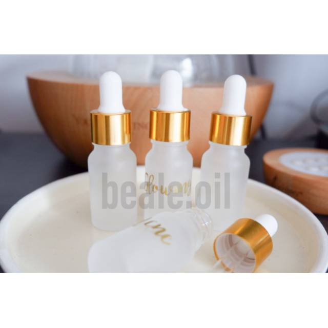 Botol Pipet Kaca Frosted 5ml 10ml 30ml - Botol Kaca Esensial Oil Essential tutup gold lux Botol Serum Pipet Luxury Frosted Botol Kaca Doff Frosted Bening Putih Tutup Luxury Pipet Botol Pipet Kaca Doff Frosted Kaca Putih tutup crown mahkota import grosir