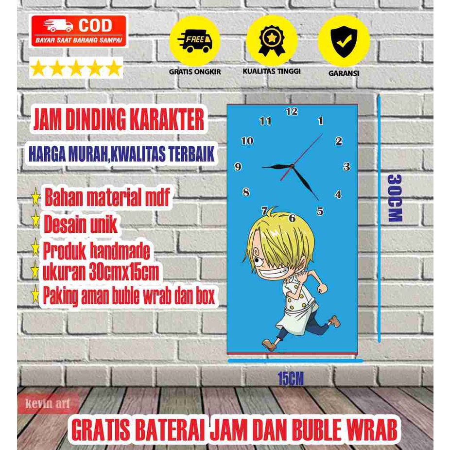 JAM DINDING BESAR ONEPICE UNIK KEREN LUFFY KOLEKSI ANIME DEKORASI DINGDING POSTER KAYU HIASAN TEMPEL TEMBOK TERBARU MINIMALIS MURAH