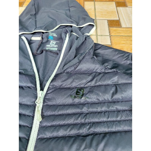 JAKET OUTDOOR ORIGINAL SALOMON HALOES HYBRIDE HOODIE WOMEN DOWN JACKET