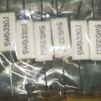 Resistor 5watt 0,33 Ohm R 5w 0 33 Ohm 5 w 0 33r 0,33r watt watts Keramik Kapur