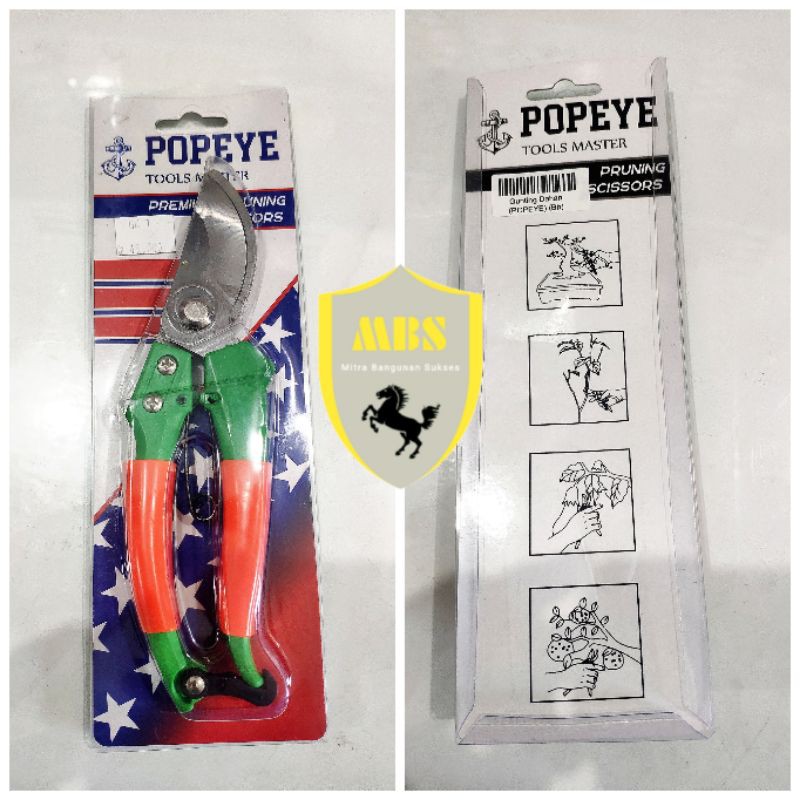 gunting dahan popeye 9"