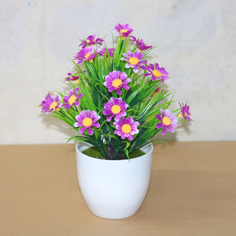 ELFYDO PT32 Pot Tanaman Hias Bunga Hias Plastik Ornamen Pot Bongsai Artificial Flower Decoration