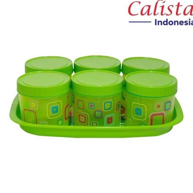 Calista Tonam 7Pcs /Set /Toples Nampan / Toples cantik/ Toples Lebaran - Hijau COD | CASHBACK 147 |