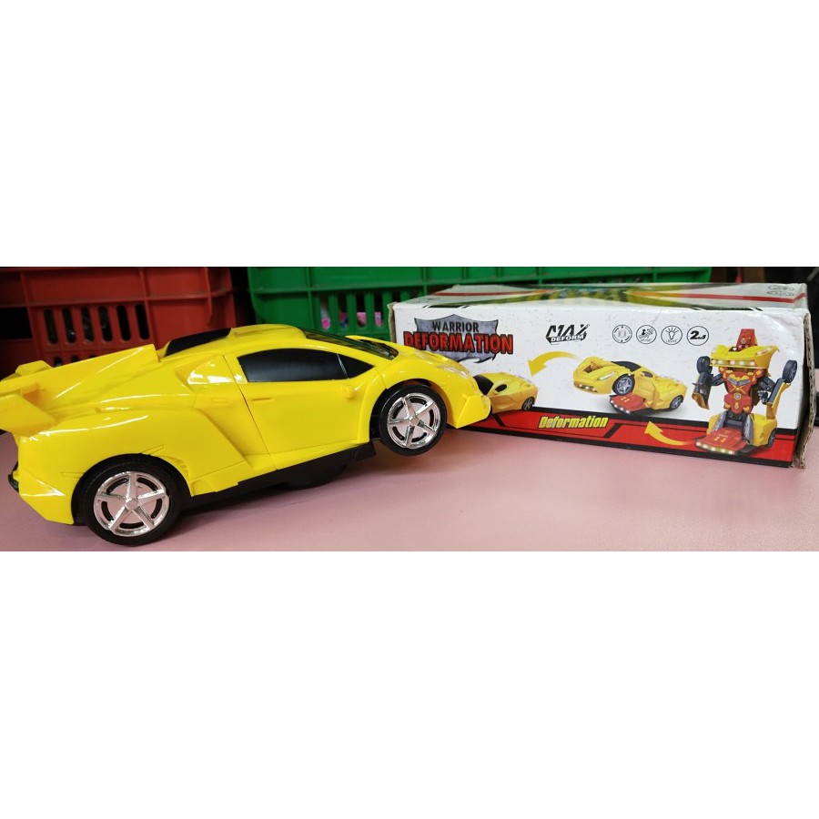 MAINAN MOBIL ROBOT WARRIOR DEFORMATION BUMBLE BEE TRANSFORMER BUMP &amp; GO