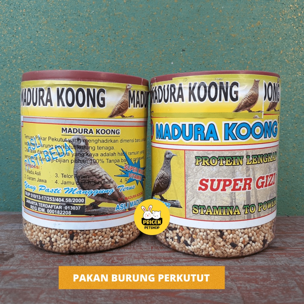 MADURA KOONG Pakan Makanan Burung Perkutut Gacor Berkualitas Ramuan Asli Madura/ Pakan Perkutut Rajin Manggung Bunyi / Pakan Perkutu Bangkok Lokal dan Hias