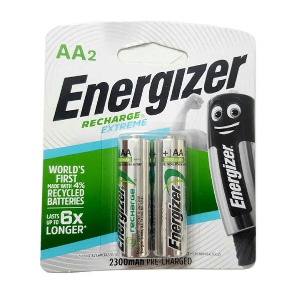 Baterai AA Energizer 2300mAh Recharger 1 Pack Isi 2 Pcs Batrai Isi Ulang Energizer A2