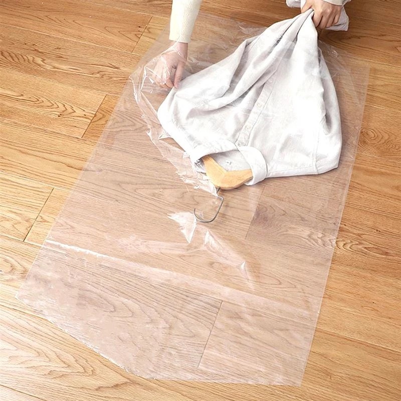 [Featured]1Pcs 60*90cm Transparent Clothes Dust Cover  Garment Bag /Disposable Plastic Clothes Dust Cover Bag /Waterproof And Dustproof Bag Garment Bags For  Dry Cleaner Home Storage,Travel, Clothes Storage