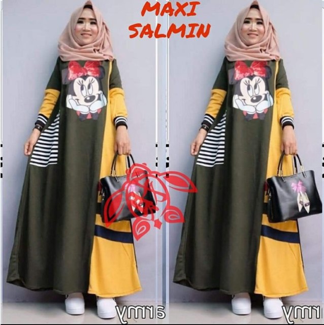 Gamis salmin fashion muslim syari mickey popular