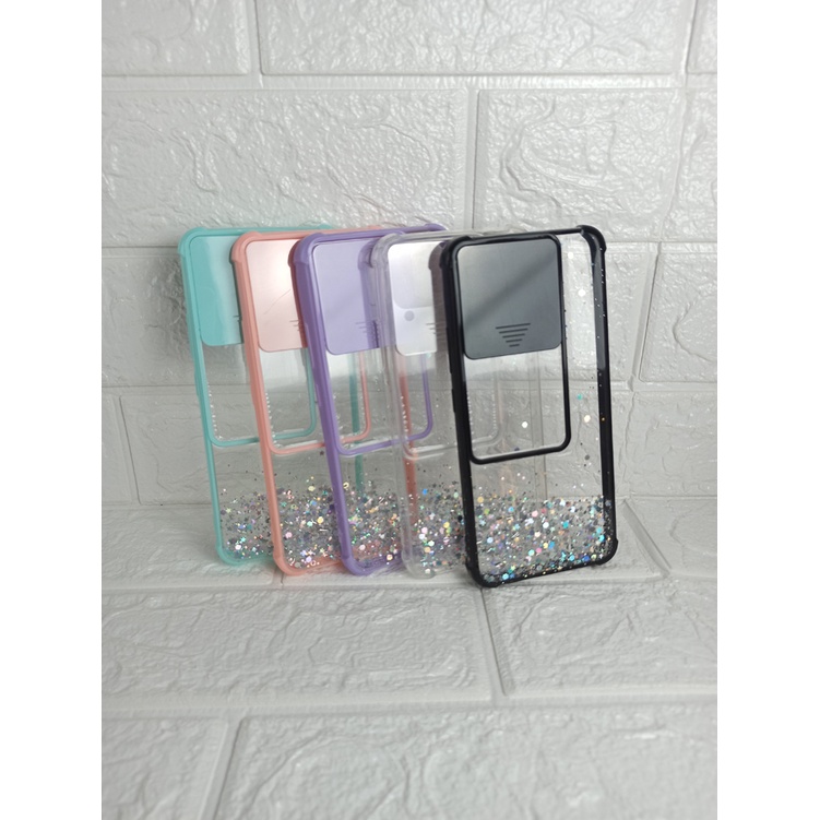 REALME C11/C12/C15/C21 GLITTER CASE SLIDE KAMERA PROTECTION