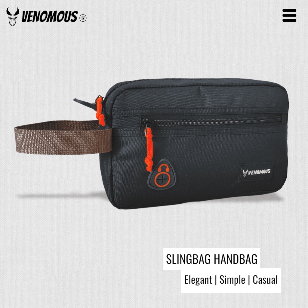 Sling Bag Walker - Venomous - Hitam - Tas Selempang Murah Keren