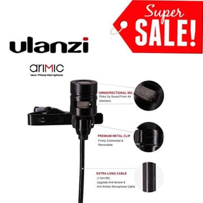 Ulanzi AriMic Dual-Head Lavalier Microphone 6meter