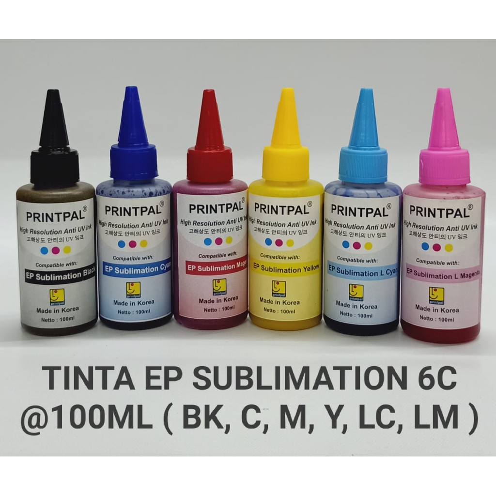 Tinta EP Sublime merk PRINTPAL 100 ML (B,C,M,Y,LC,LM)