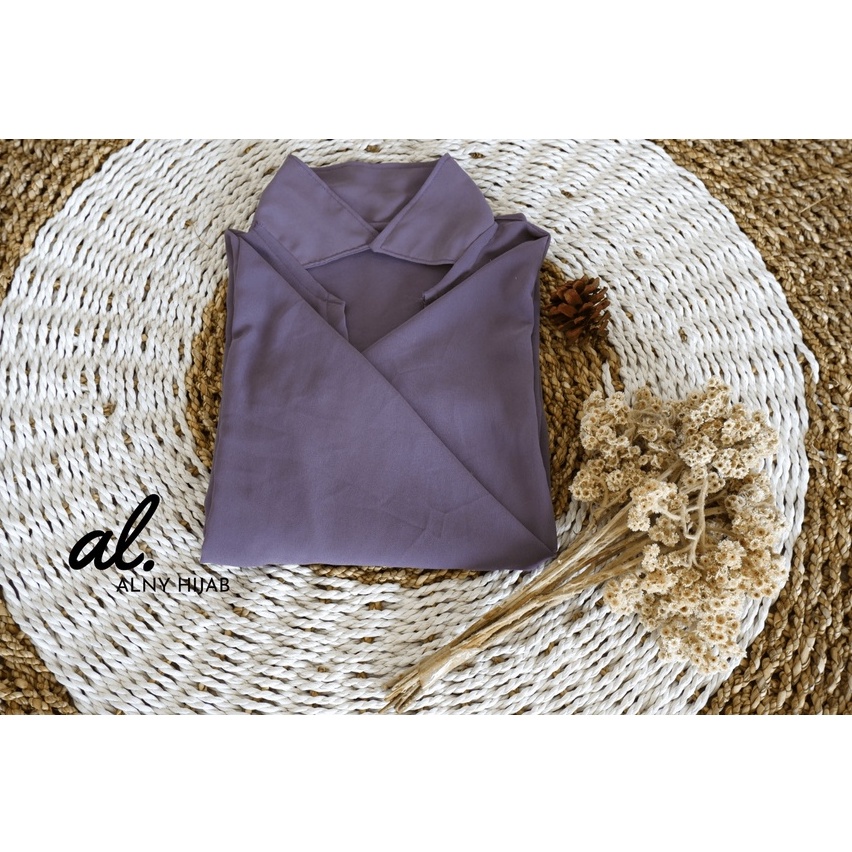 Alny Hijab - CARDIGAN YOLA BATWING BASIC OUTER ATASAN WANITA-YOLA ABU TUA