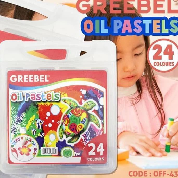 

New Product New Crayon Mewarnai Greebel 24 Warna Oil Pastels - Off-43