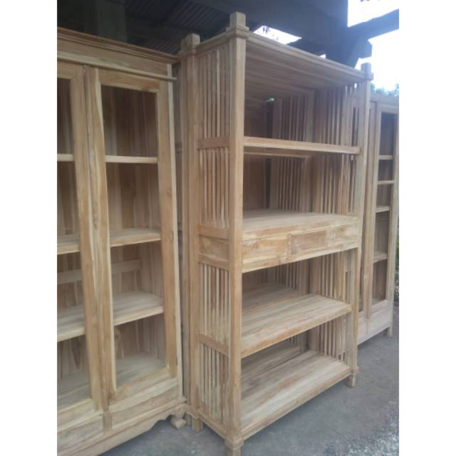 Lemari pajangan / lemari Rak buku furniture meubel jati jepara