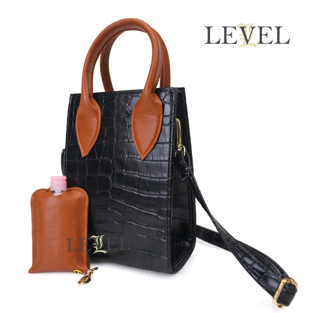 TAS LEVEL CROCO FIT BAG FASHION ANDIN SELEMPANG TAS TRENDY