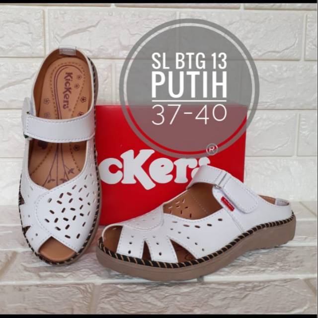 Sepatu kulit bustong batang putih