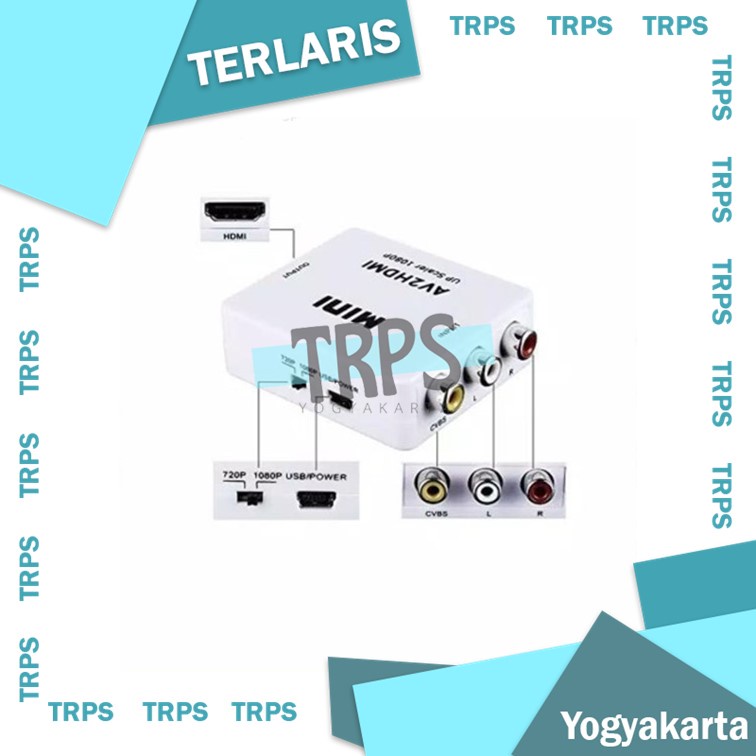 Top Product Female With Power Converter Box AV RCA To HDMI TRPS