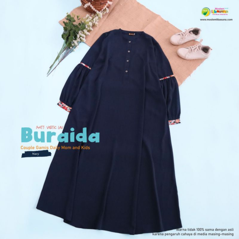 Gamis Buraida by Moslem Libasuna - Gamis Polos Moslem Libasuna - Gamis Moslem Libasuna