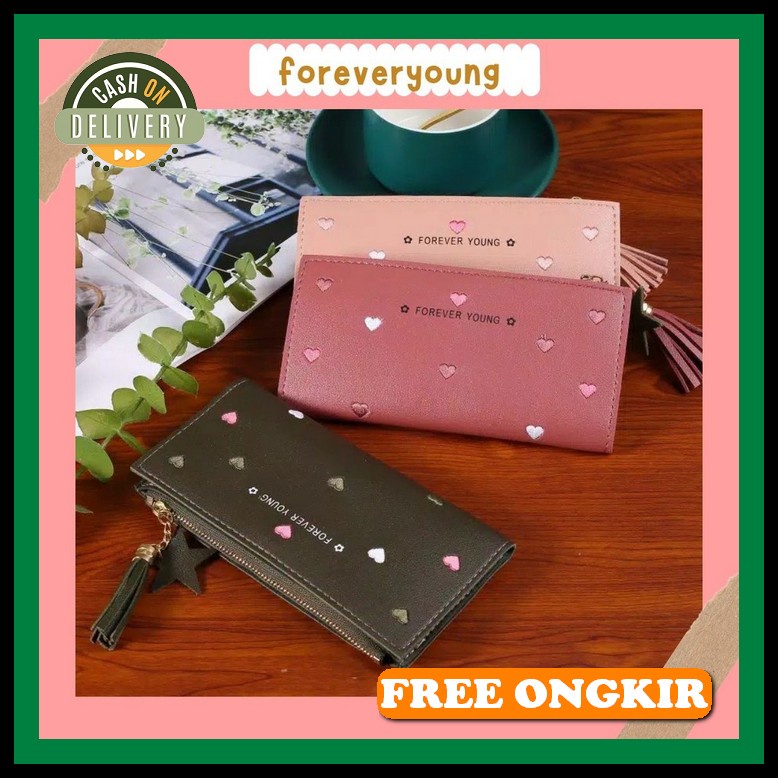 Dompet Panjang Wanita Original Kulit Coklat Chilota Wa393B7 Import Korea Resleting Kartu Uang Murah 