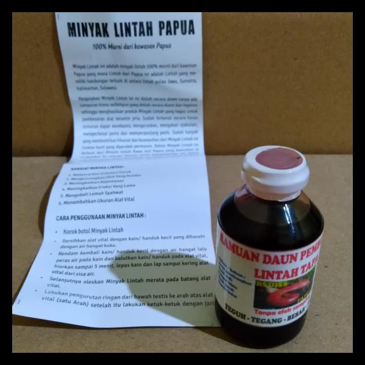 100 Asli Minyak Lintah Hitam Asli Papua Minyak Pembesar Alat Vital Kode 1157 Shopee Indonesia