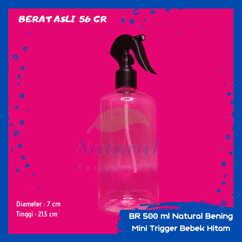 Botol 500ml Spray Trigger Mini Neck 24 Bahan Pet