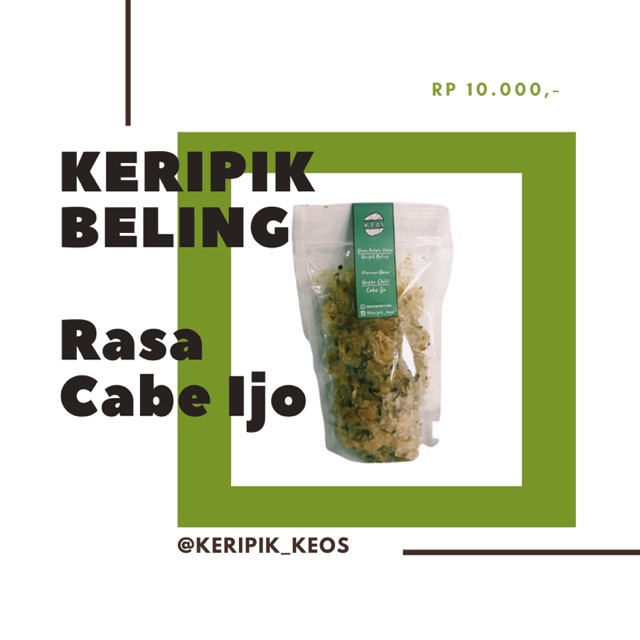 

KERIPIK BELING RASA CABE IJO