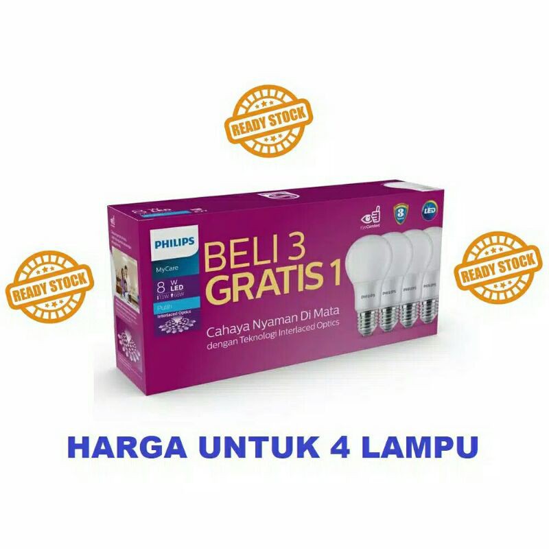 lampu led philips 8watt