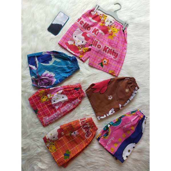 celana clana pendek anak cewe 3-6 tahun celana kolor anak celana motif clana murah fashion anak