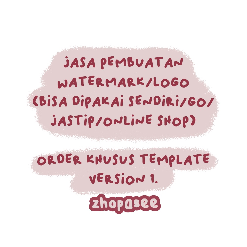 

Jasa Design Watermark/Logo Pribadi, Fandom/Fansite/Kpop Olshop, Jastip, Go (Khusus Template)