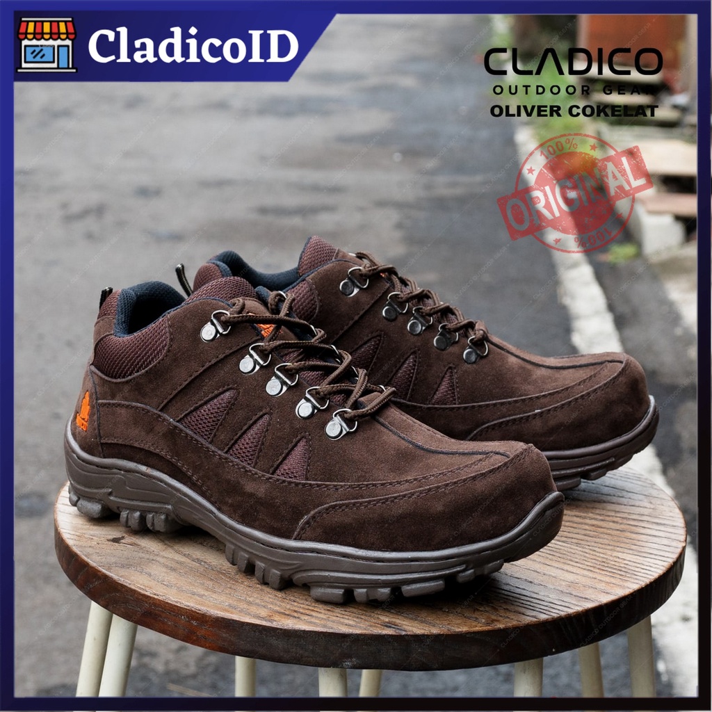 OLIVER Sepatu Cladico Safety Ujung Besi Suede High Quality Boot Pendek Kerja Lapangan Outdoor Proyek Berkendara Sefty Shoes Cowok