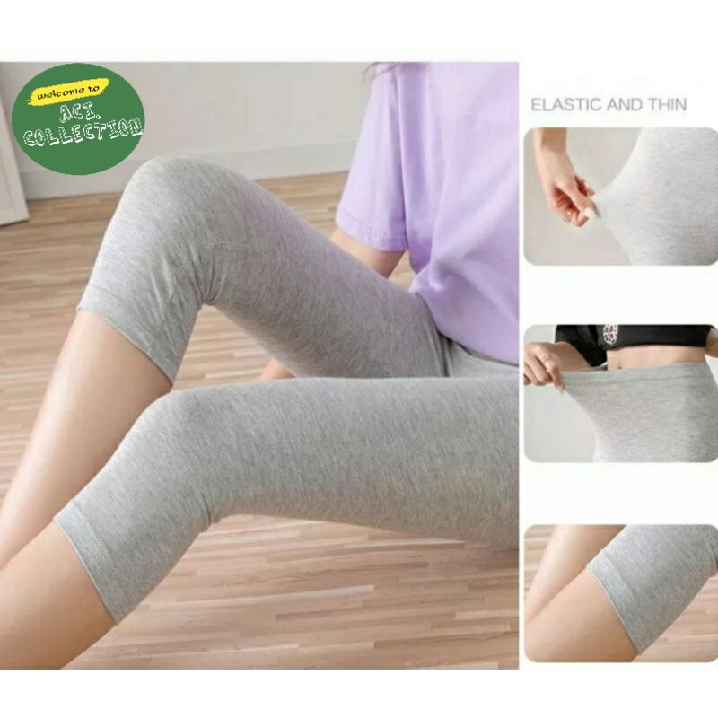 LEGGING PENDEK 7/8 RAYON KAOS STANDAR &amp; JUMBO