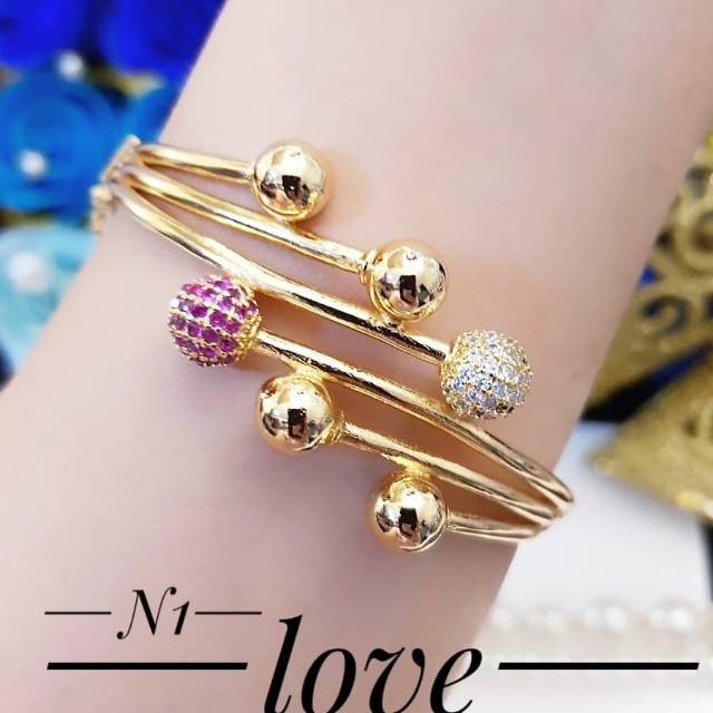 Xuping gelang lapis emas 24k 3016