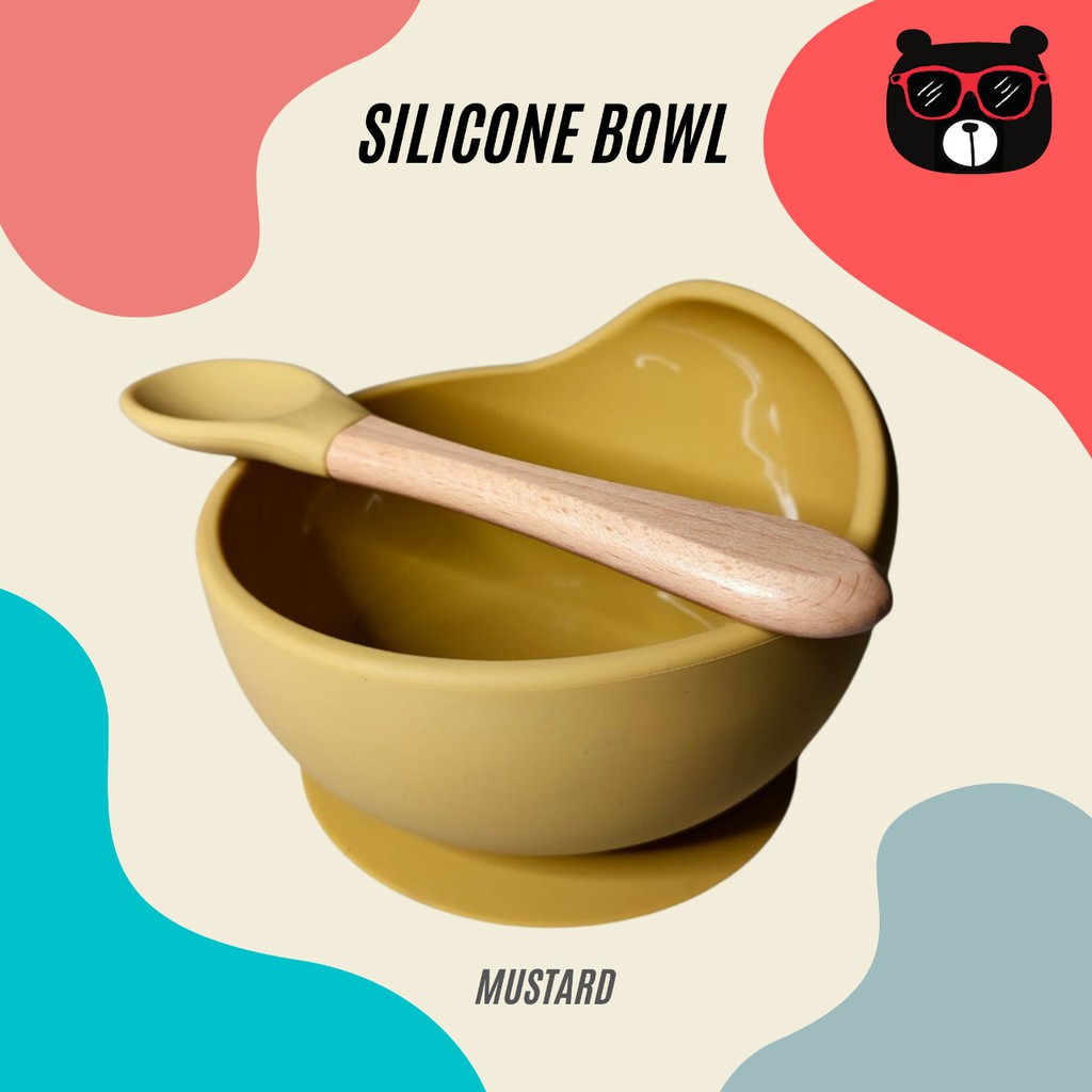 Tempat makan anak | Mangkok bayi | Silicone bowl + Spoon