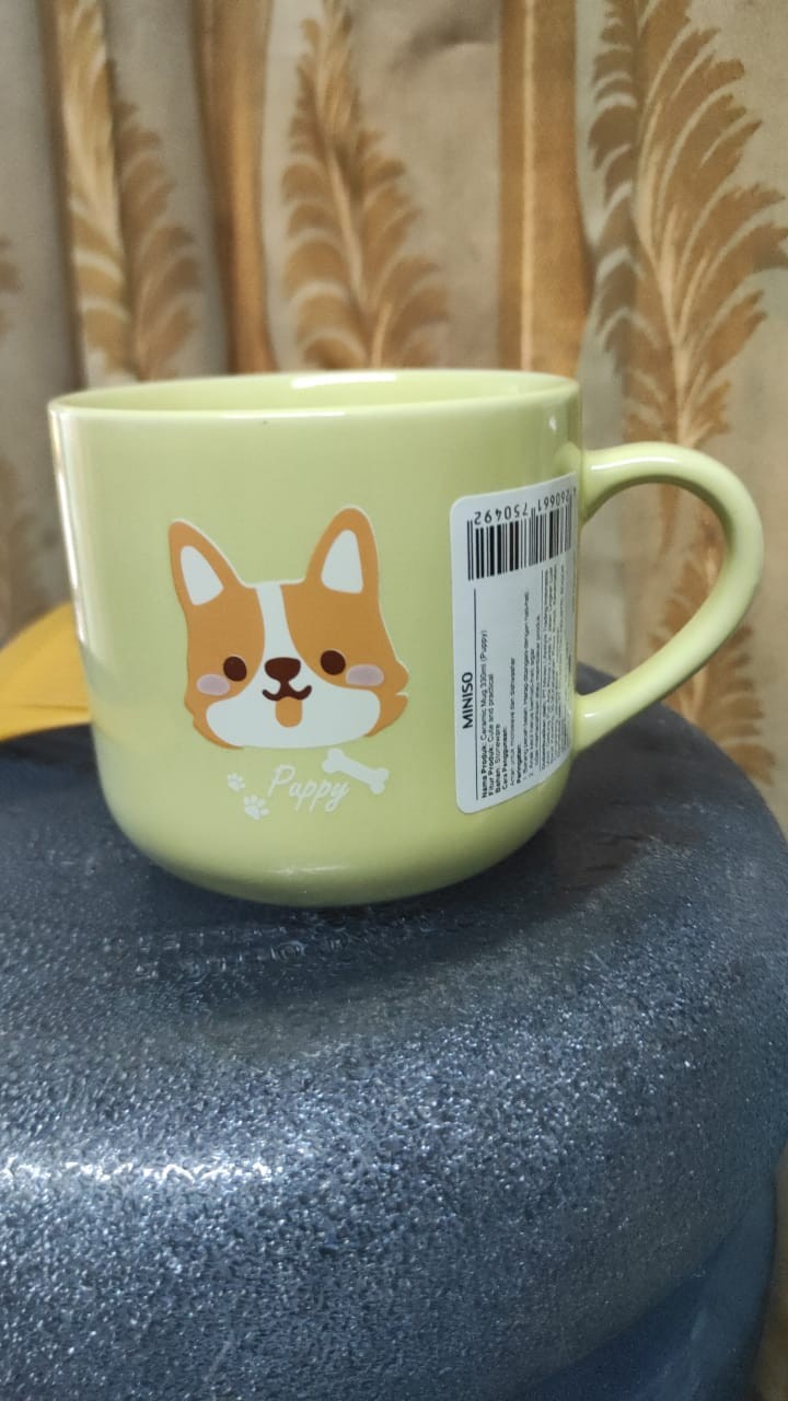 Miniso Cangkir Keramik Mug Gelas Lucu Gelas Ceramic Minum Susu Kopi Tumblr Dapur Rumah Kantor 330ml