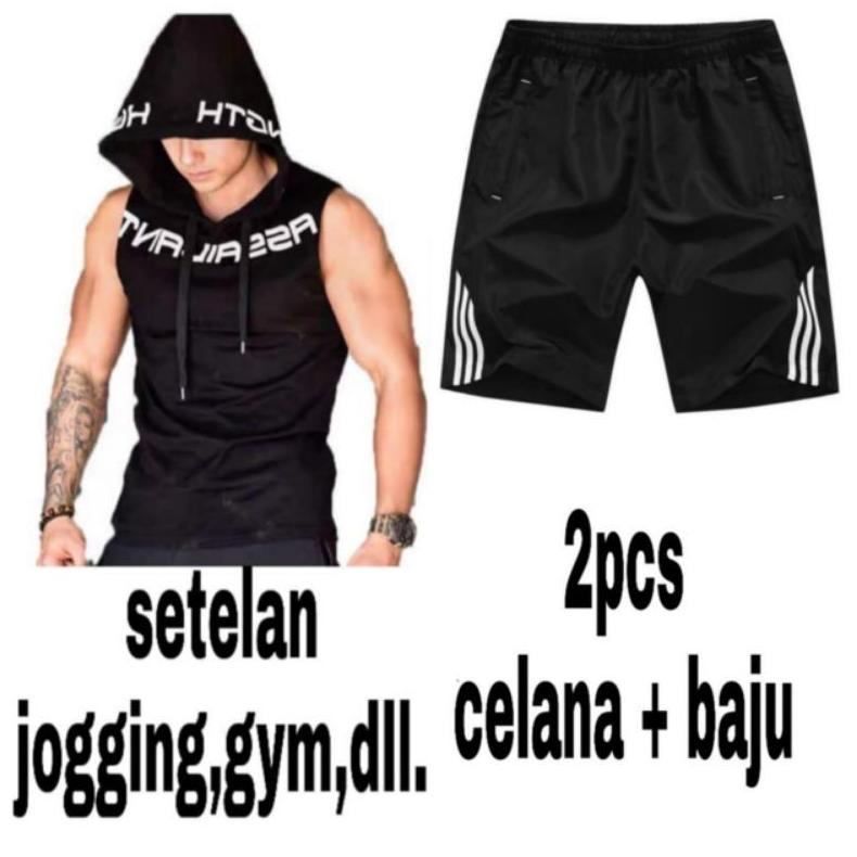 BISA COD STELAN JOGGING / SET PRIA ASSA/BAJU SETELAN COWOK / BAJU SET GYM PRIA / SET OLAHRAGA