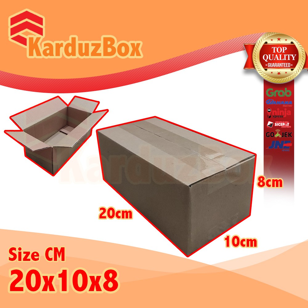 

20x10x8 kardus box packaging POLOS BARU