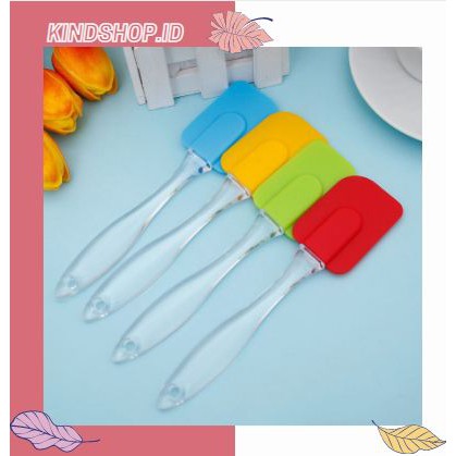 KINDSTORE❤ | SUTIL SPATULA KUE - Spatula Silikon Pengaduk Kue Adonan Anti Lengket