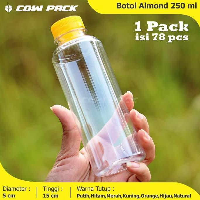 BOTOL PLASTIK 250ML ALMOND + BOTOL PLASTIK ALMOND 250ML