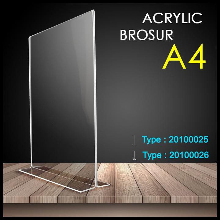 

ACRYLIC TENT HOLDER / AKRILIK TENT CARD A4 TEMPAT BROSUR MEJA