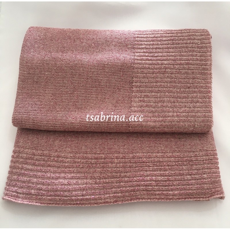 pasmina gliter rajut premium | kerudung pashmina pengantin-dusty
