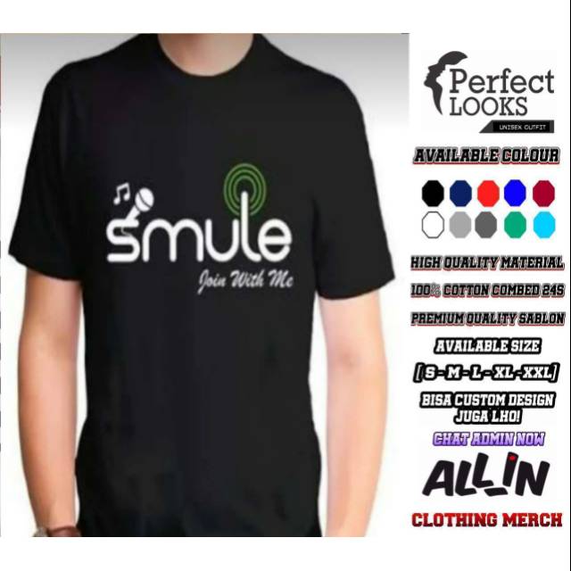 KAOS DISTRO SMULE JOIN WITH ME DESAIN KEREN BAHAN ADEM DAN NYAMAN
