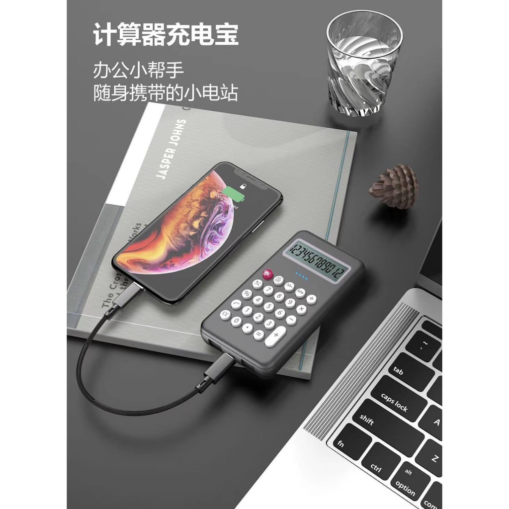 Calculator Plus Powerbank 8000mah 2 USB Termurah