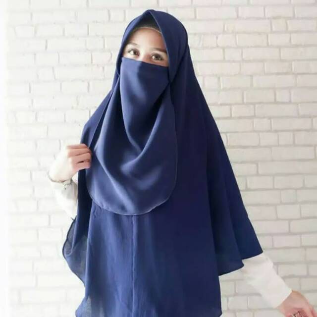 Niqab Cadar Tali Wolfish Syari Polos Cadar Tali 1 Layer / Niqab Ninja / Cadar Tali 1 Layer Wolvis / Niqab Muslim / Cadar Muslim