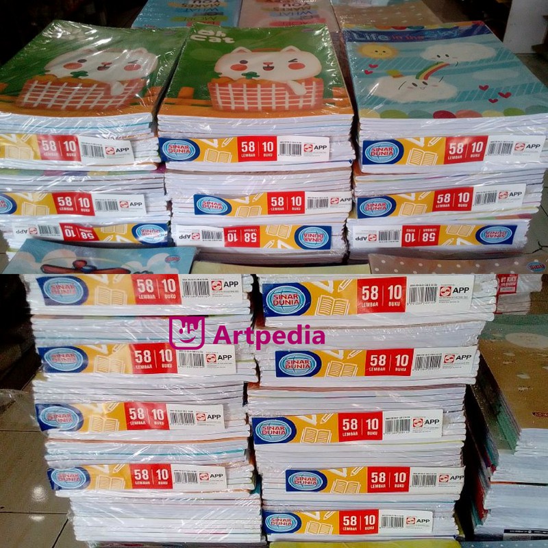 

HARGA MURAH !! Buku Tulis 58 Lembar Sinar Dunia / Buku SIDU 58 1 Pack ( 10 Pcs Buku) - TERLARIS