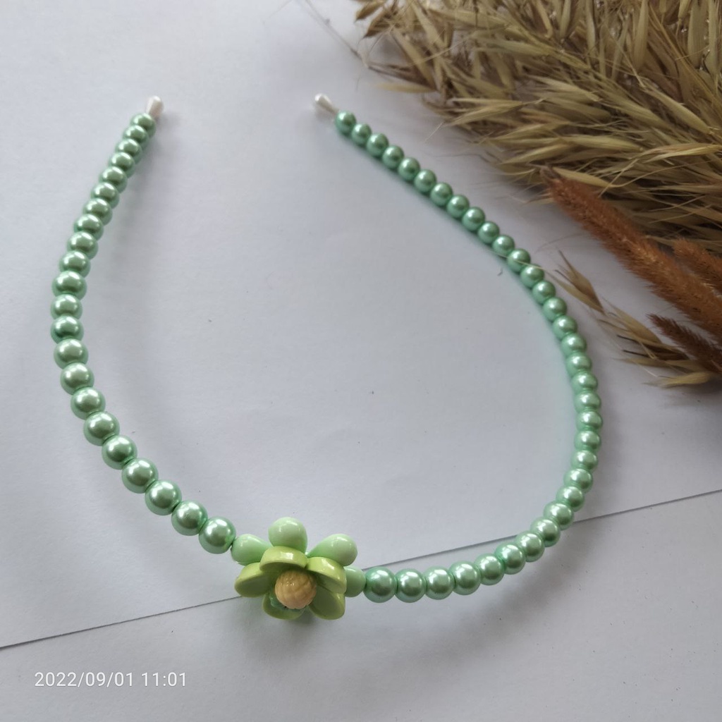 bando korea mutiara bunga clay/bandana/bando