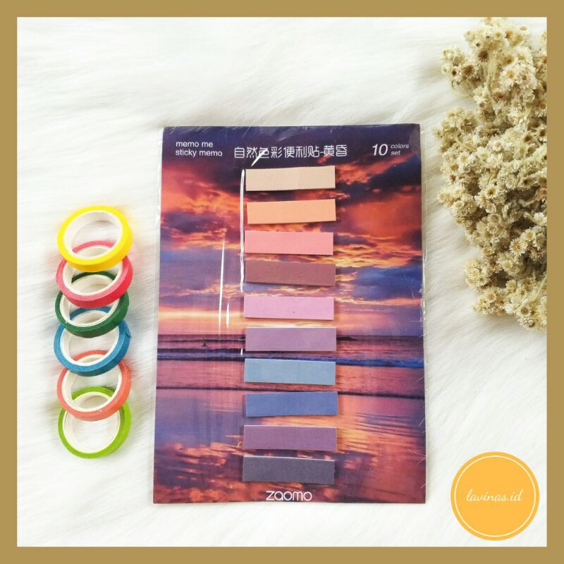 

200 pcs Post It Note Sunset untuk Scrapbook/Sekolah