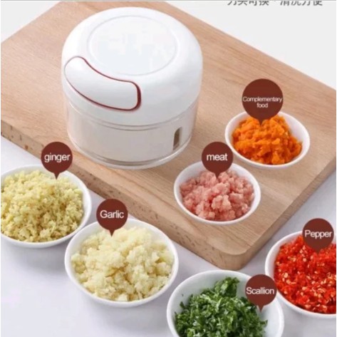 Blender bumbu dapur penghancur pencacah bawang cabe mini food speedy chopper tangan tarik manual