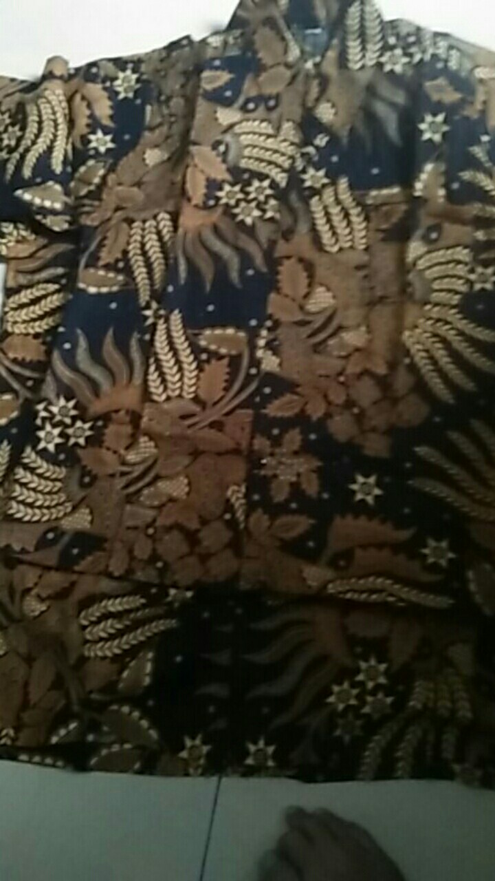 Batik Couple Ayah Anak Manggar Sogan Hem Kemeja Sarimbit